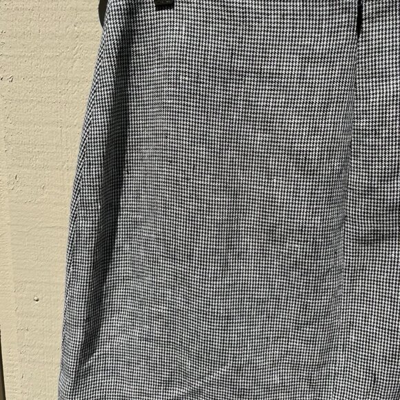 Reformation Houndstooth Linen A-Line Skirt - Size 10 - Picture 8 of 11